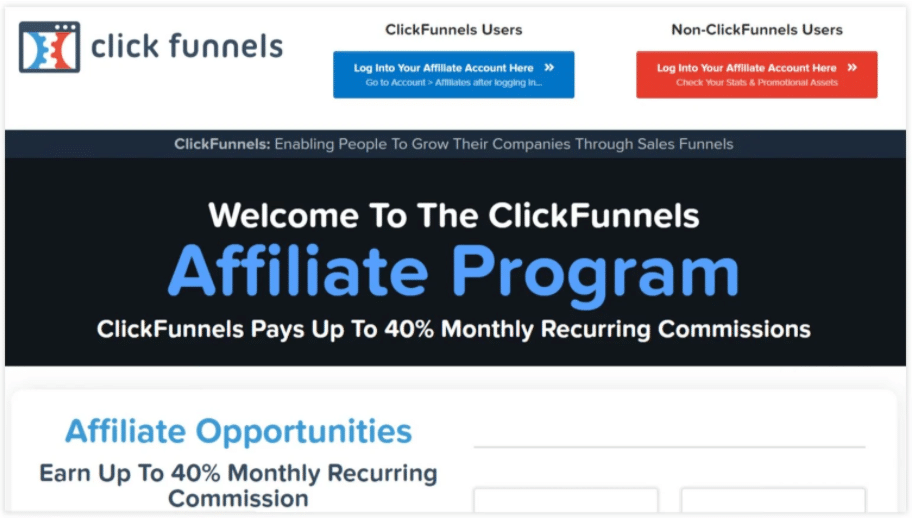 Clickfunnels Affiliate Program Commission - Online Marketing Hustle